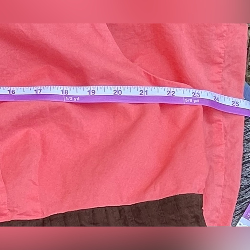 Dress Barn Coral/Brown Lined Dress Size 22W - Picture 4 of 7